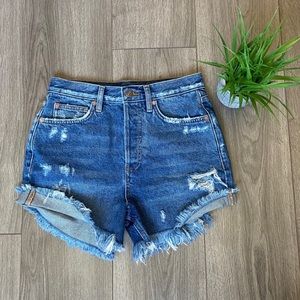 Free People, Lasso Denim Shorts in Deep Sea | Size 2/26
